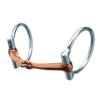 Weaver Western Dee Snaffle Bit, 5" Copper Plated Mouth